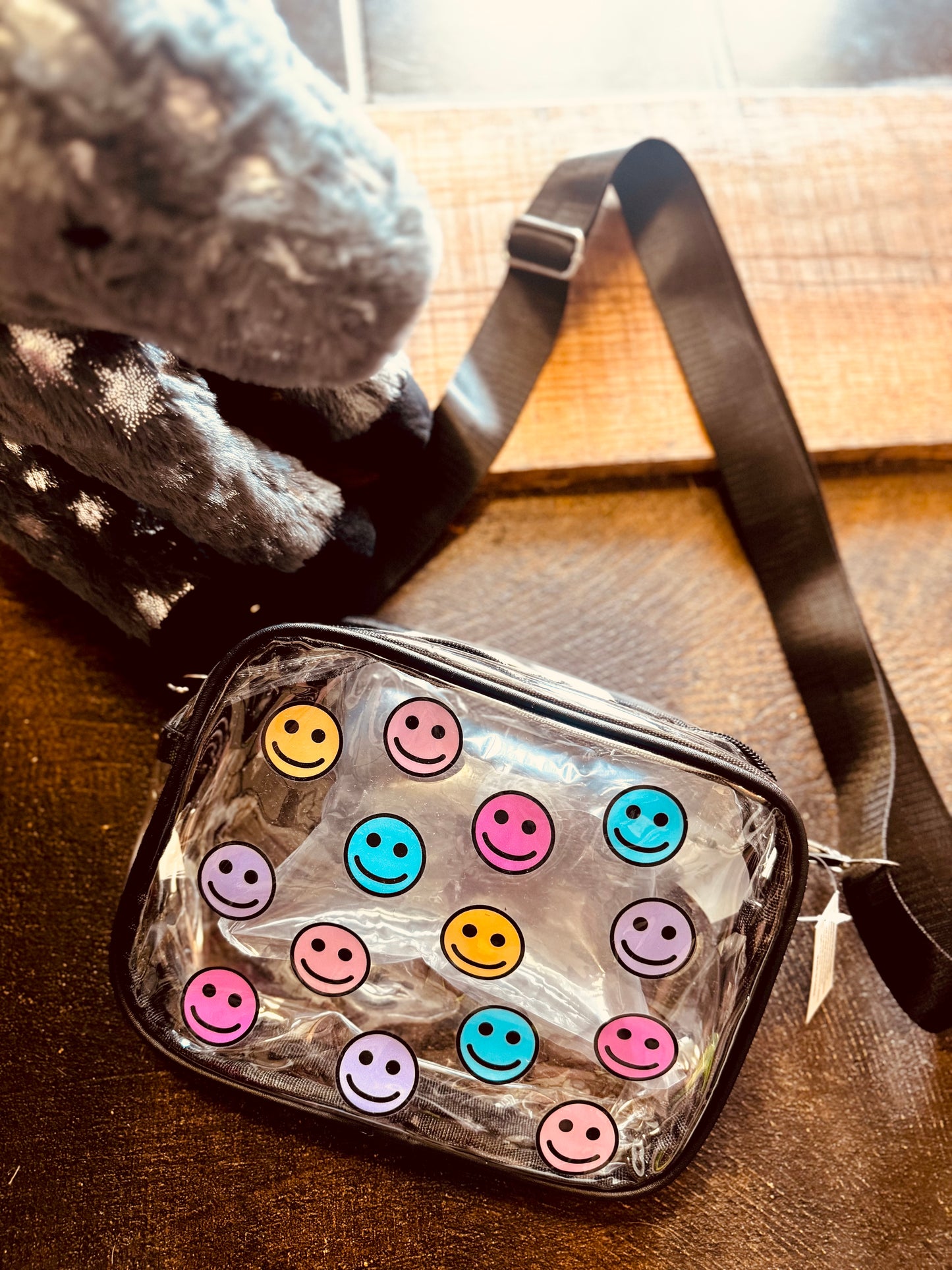 Clear Smiley Stadium Bag