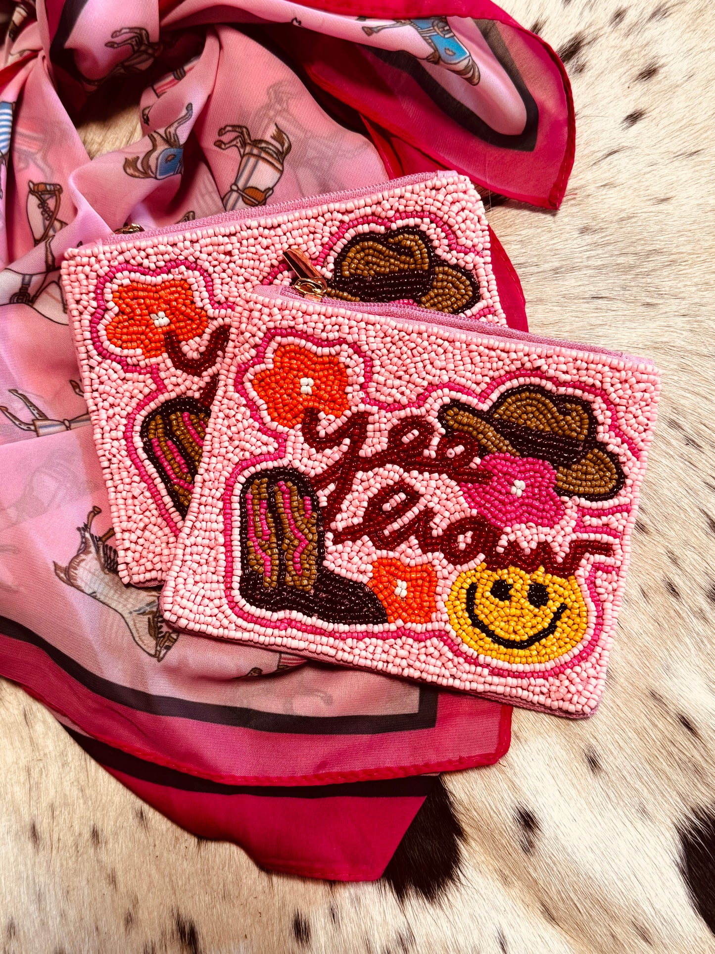Yee Haw Beaded Coin Purse