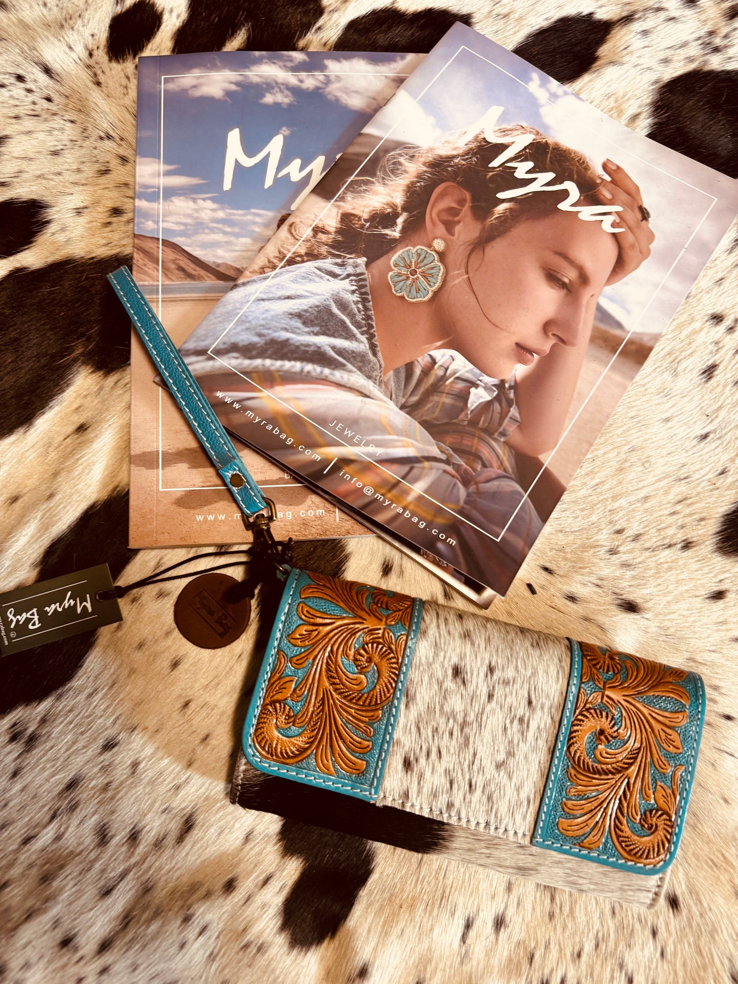 Myra Georgia Trails Hand-Tooled Clutch Wallet