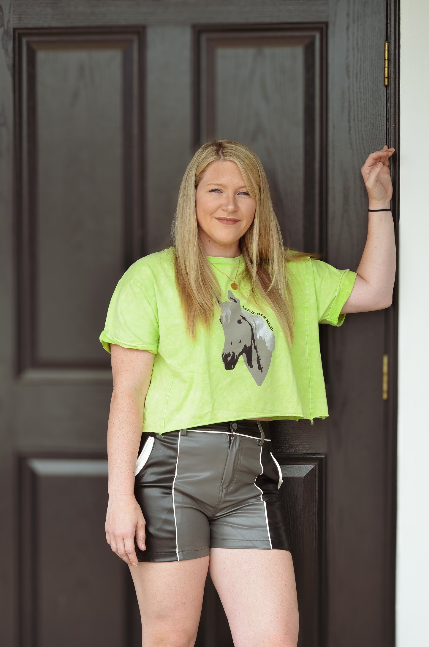 Sabrina Leave Her Wild Crop Tee