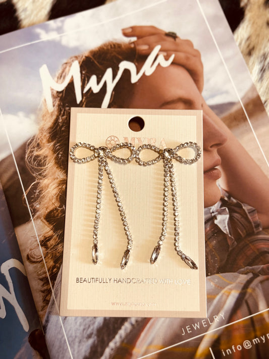 Myra Starlight Lasso Clear Earrings