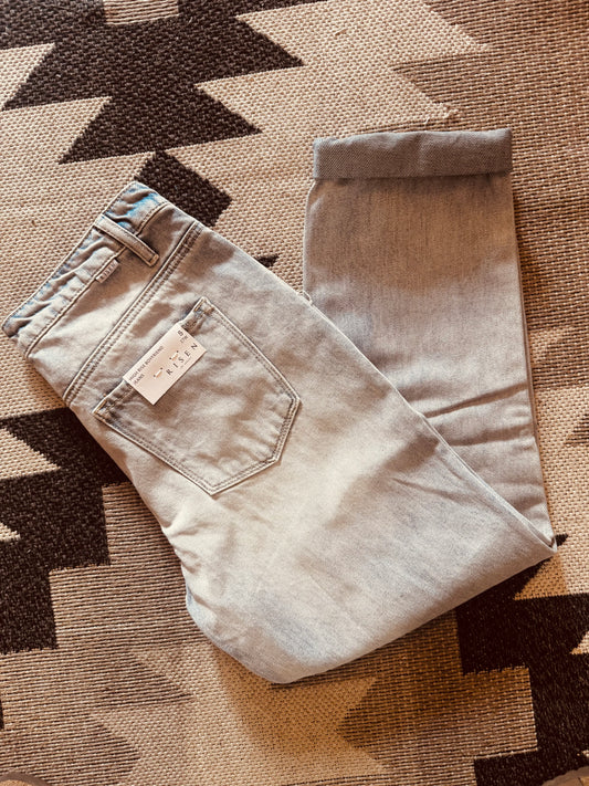 Risen Boyfriend Fit Crop Jeans