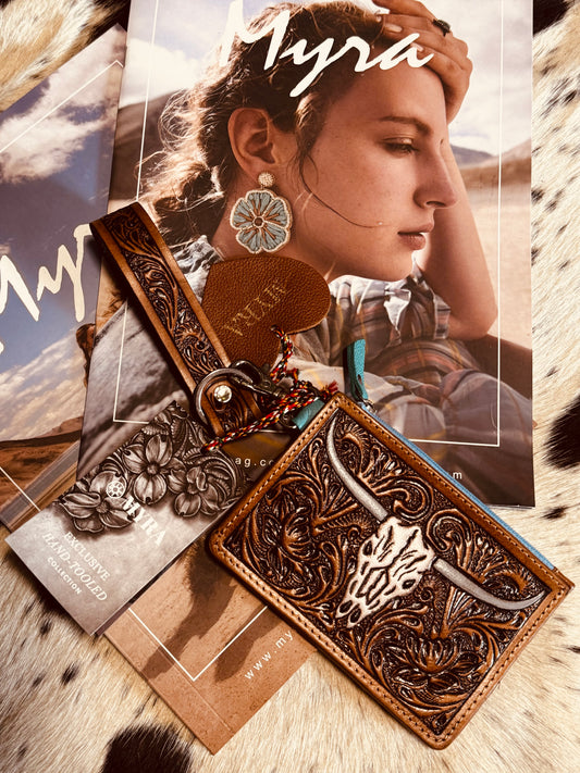 Myra Skull Card Holder Keychain