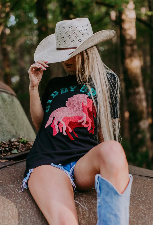 Giddy Up Sequin Tee
