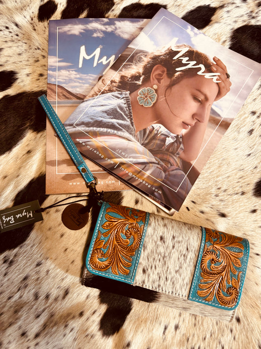 Myra Georgia Trails Hand-Tooled Clutch Wallet