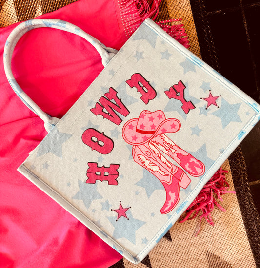 Howdy Stars Canvas Tote