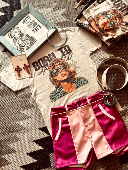Brandy Born to Sparkle Tee