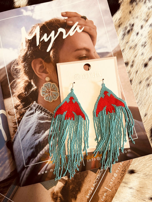Myra Thunderbird Soar Beaded Earrings