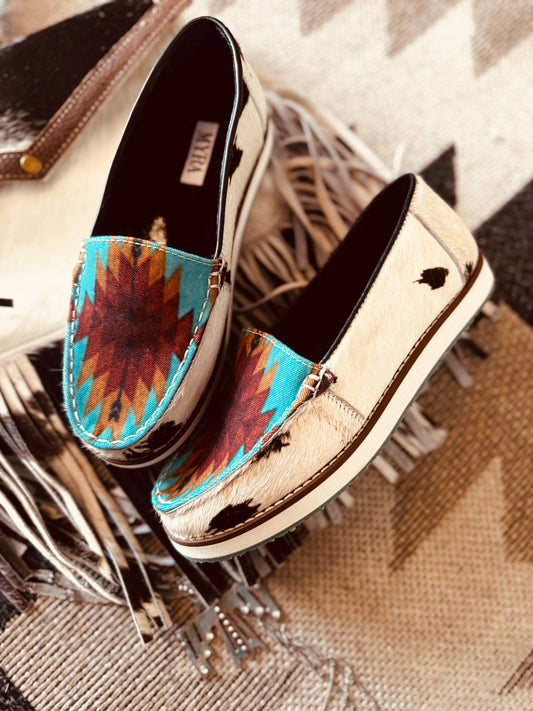 Myra Canvas Shoes with Aztec Size 6