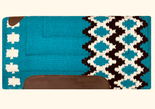 Showman 36" x 34" 100% Wool Top Cutter Style Saddle Pad with Kodel Fleece Bottom