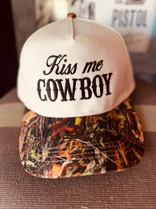Kiss Me Cowboy Camo Hat